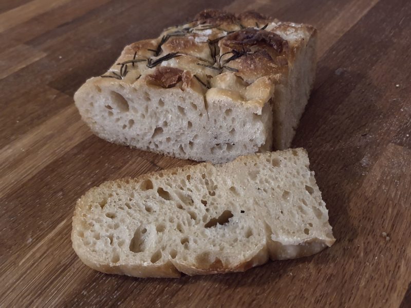 Sourdough Focaccia: Rosemary and salt flakes